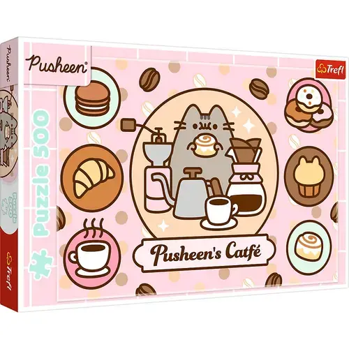 Puzzle Trefl din 500 piese - Cafeneaua lui Pusheen