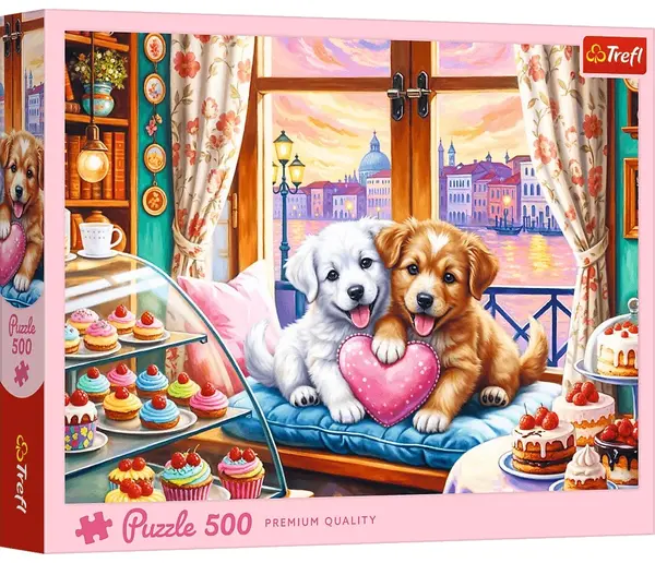 Puzzle Trefl din 500 piese - Dragoste pentru câini