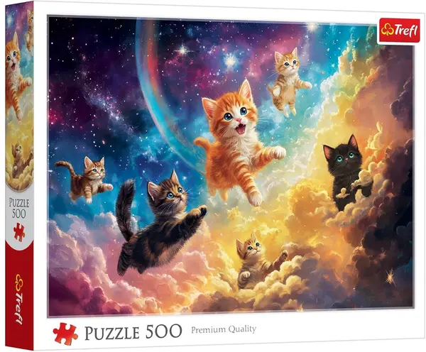 Puzzle Trefl din 500 piese - Pisicuțe spațiale