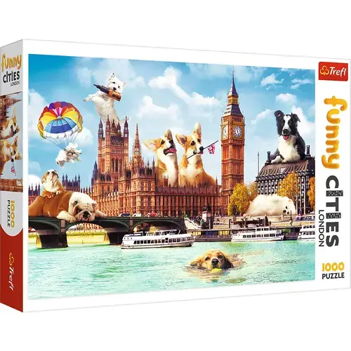 Puzzle Trefl Funny Cities - London Dogs, 1000 piese