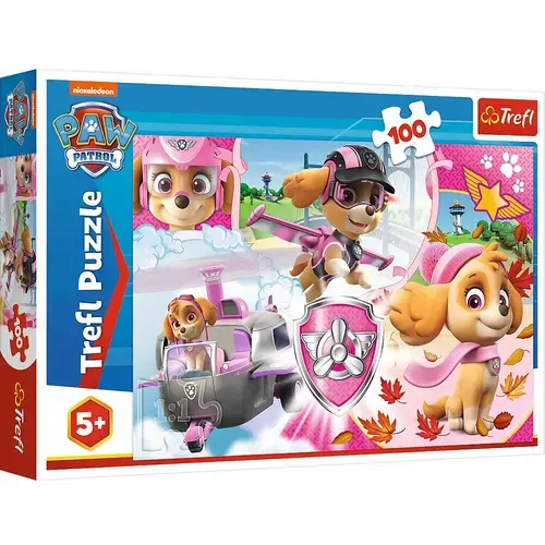 Puzzle Trefl Paw Patrol, Skye In Actiune, 100 piese