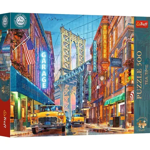 Puzzle Trefl Premium Plus Tea Time Campionatul European Vedere A Podului Manhattan, 500 de piese