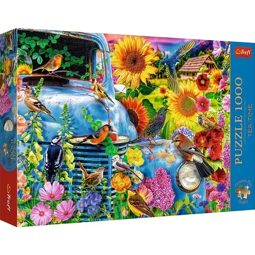 Puzzle Trefl Premium Plus - Tea Time, Viata La Tara Pasari Cantatoare, 1000 piese