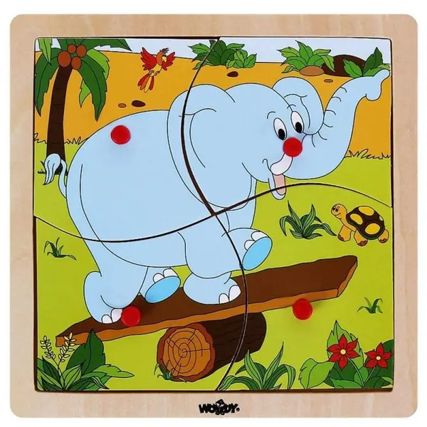 Puzzle Woody - Pui de elefant