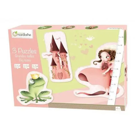 Puzzle XL set 3 piese tematica poveste printese Mandarine 42437MD