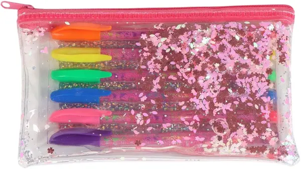 Pxuri gel colorate Cerda Barbie - 6 bucăți, în penar