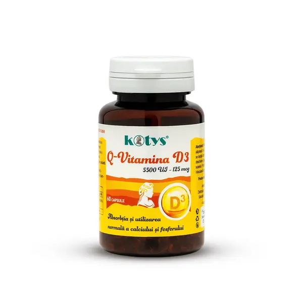 Q-Vitamina D3 5000UI, 60cps, Kotys