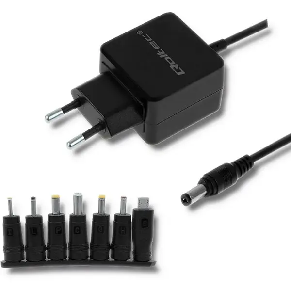QOLTEC Adaptor de alimentare universal Qoltec 15W | 5V | 3A | Compact | MultiPlug | 7 mufe
