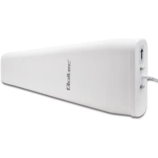 QOLTEC Antena 5G Lte Dual, Qoltec, 14 Dbi, Exterior, Model 57032, Externa, 14 Dbi, Sma Masculin, 50 Ω, Lungime Cablu 3 m, Culoare Alba, IP 67, Dimensiuni 60x210x510 mm, Utilizare: 600-2700 Mhz / 3300-3800 Mhz