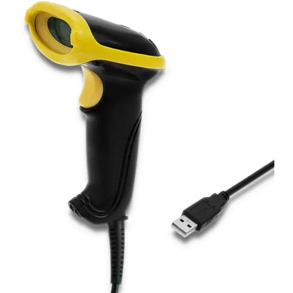 QOLTEC Cititor Cod de Bare Qoltec, Laser, 1D, 2D, USB, Negru