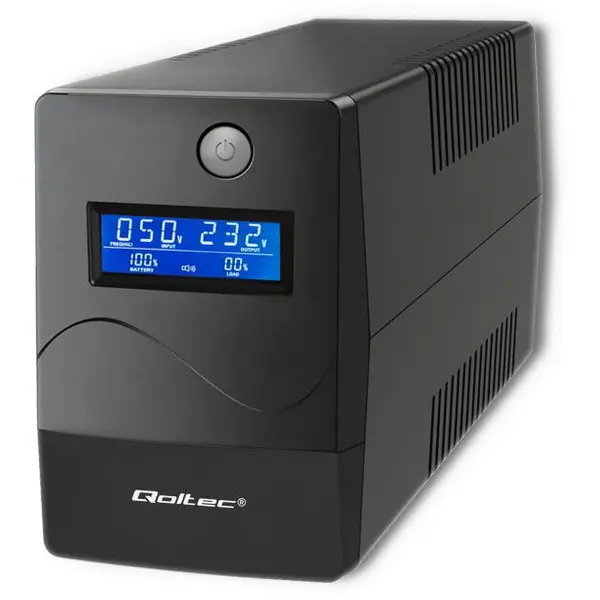 QOLTEC UPS QOLTEC Qoltec Monolith 53979, 850 VA, 480 W, Line-Interactive, 2 prize Schuko, USB, LCD