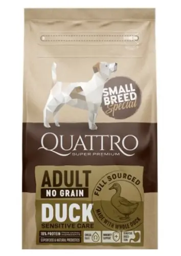 Quattro Dog Small Breed No Grain Adult Rata 7 kg