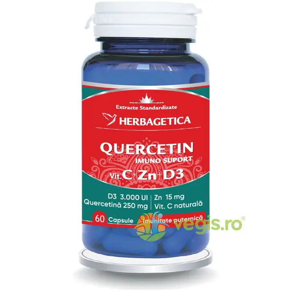 Quercetin Imuno Suport (Vitamina C + Zn + D3) 60cps
