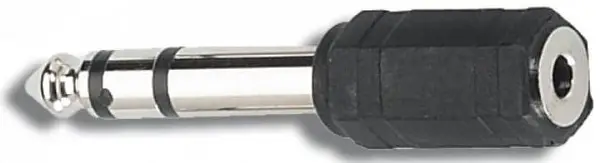 Quik Lok AD21 stereo adaptor, 3,5 mm/6,3 mm, negru