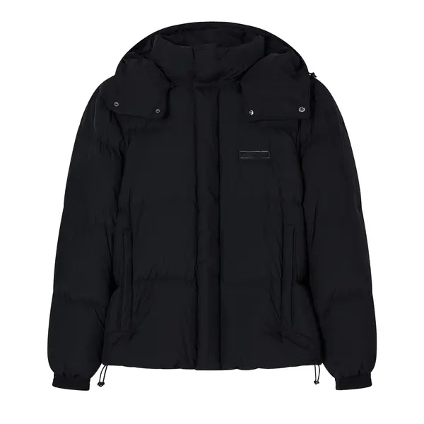 Quilted down jacket with hood L
