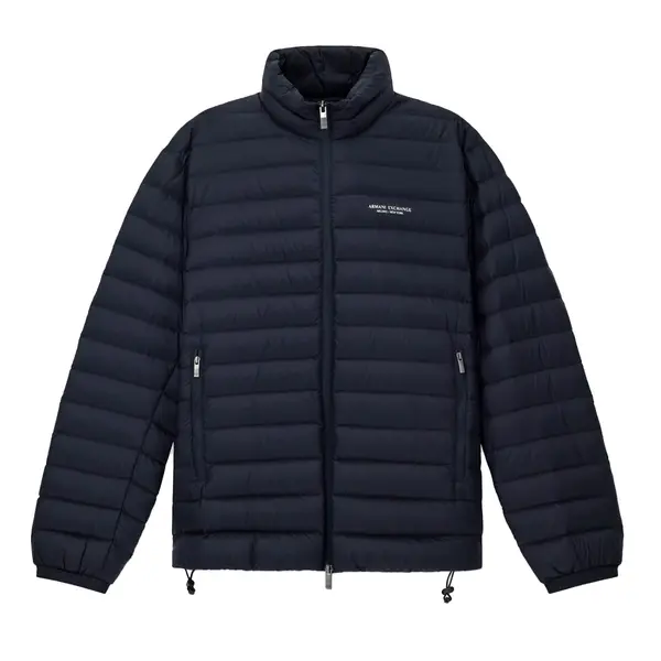 Quilted full zip down jacket M