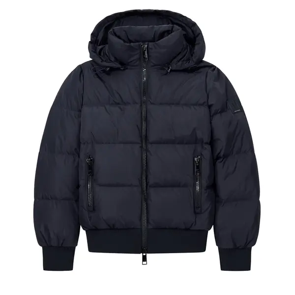 Quilted hooded down jacket S