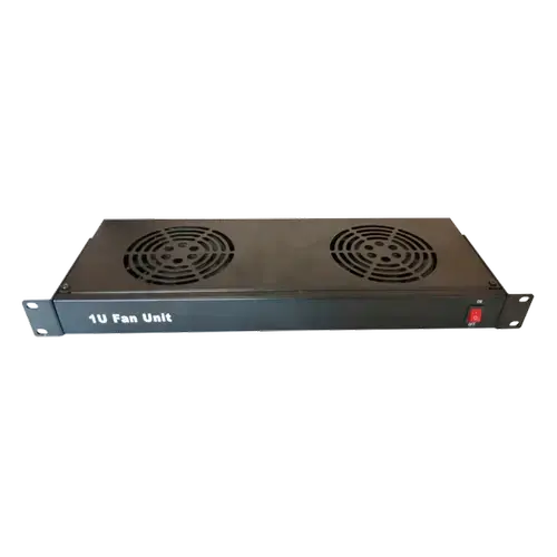 Racitor cu doua ventialtoare pentru cabinete metalice DATEUP 9801130751, 1U, 19inch (Negru)