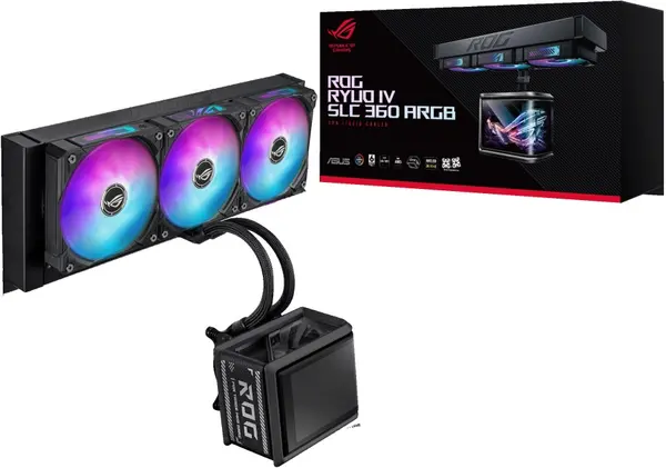 Răcitor de apă ASUS - ROG Ryuo IV 360 ARGB, 3x120 mm, negru