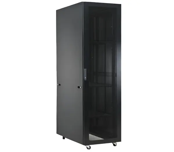 Rack 22U, 19 inch, montaj pe podea, cu roti, usa sticla, 600x 800, Safer RACK22U6080-FLOOR