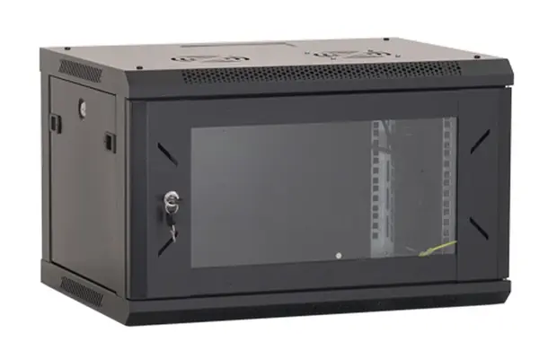 Rack 6U, 19 inch, 600x600, negru, motaj pe perete, metalic, usa din sticla securizata, Asytech, ASY-6U-6060W