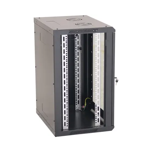 Rack de perete 15U 19 600×450 mm, negru RAL 9004, IP20, 80 kg, ASYTECH Networking ASY-15U-6045W