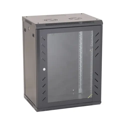 Rack de perete 18U 19 600×450 mm, negru RAL 9004, IP20, 80 kg, ASYTECH Networking ASY-18U-6045W