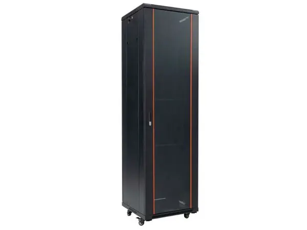 Rack de podea 32U, 600x 600, 19 inch, capacitate 800kg, sticla securizata, panouri laterale mobile, Safer SAF-NC-6632
