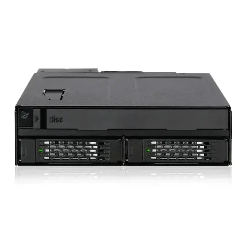 Rack mobil HDD Icy Dock ToughArmor MB602SPO-B, 2x 2.5inch SAS/SATA, 1x Slim ODD, Metal, 12 Gbit/s (Negru)