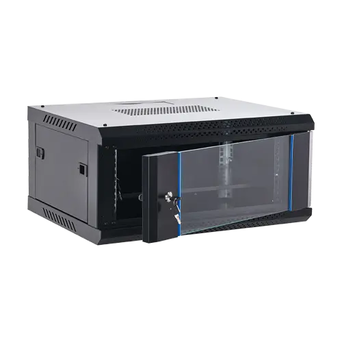 Rack perete 4U 19 600×450 mm, negru RAL 9004, IP20, 60 kg, ASYTECH Networking ASY-4U-6045WL