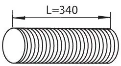 Racord evacuare (lungime:295mm) potrivit RVI KERAX, MAGNUM, PREMIUM 2; VOLVO FH, FH12, FH16, FM, FM10, FM12, FM7, FM9 D10A320-DXi13 08.93-