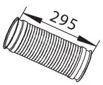 Racord evacuare (lungime:295mm) potrivit SCANIA 4, P I DC11.01-DT12.06 05.95-05.19