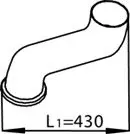 Racord evacuare (lungime:430mm) EURO 5 potrivit VOLVO FH, FM D13A360-D9B380 09.05-