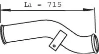 Racord evacuare (lungime:750mm) potrivit DAF CF 75 PE183C-PR265S 01.01-05.13