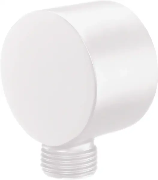 Racord unghiular rotund, pentru furtun de dus, 50x28 mm, alb, Deante Cascada