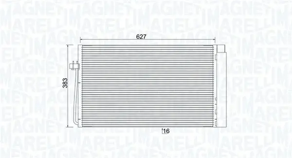 Radiator AC condensator cu uscator potrivit BMW Seria 5 (E60), 5 (E61), 7 (E65, E66, E67) 2.0D-4.4D 06.02-12.10