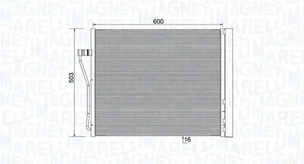 Radiator AC condensator cu uscator potrivit BMW Seria 7 (F01, F02, F03, F04) 4.4 4.4H 6.0 09.08-12.15