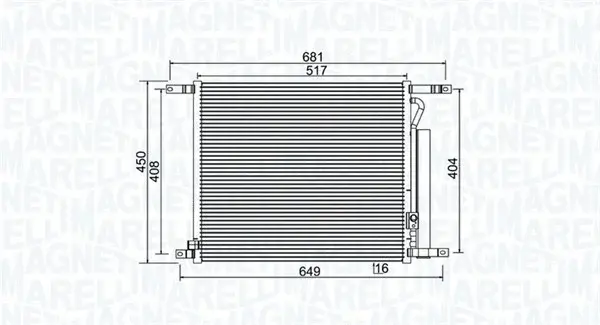 Radiator AC condensator cu uscator potrivit CHEVROLET AVEO KALOS 1.2 1.4 01.08-
