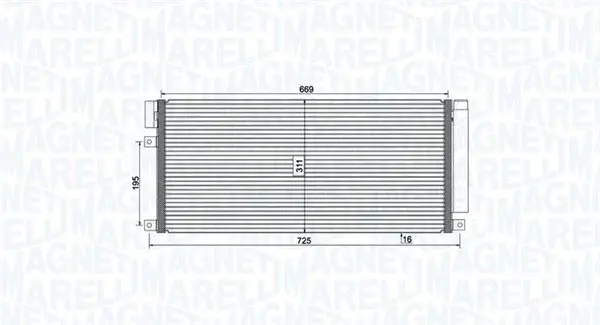 Radiator AC condensator cu uscator potrivit CHEVROLET TRAX; OPEL MOKKA MOKKA X 1.4 1.4LPG 06.12-