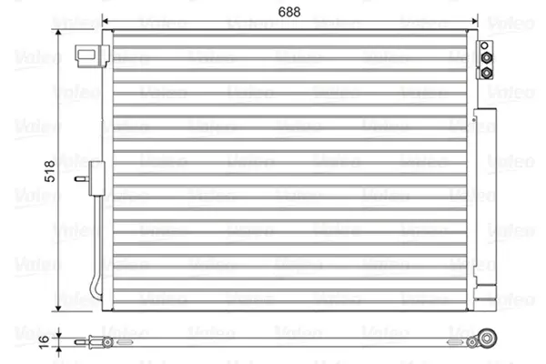 Radiator AC condensator cu uscator potrivit DODGE DURANGO; JEEP GRAND CHEROKEE IV 3.0D-6.4 11.10-