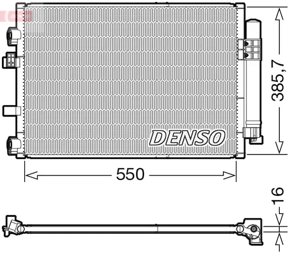 Radiator AC condensator cu uscator potrivit FORD C-MAX II, GRAND C-MAX 1.6D 12.10-06.19