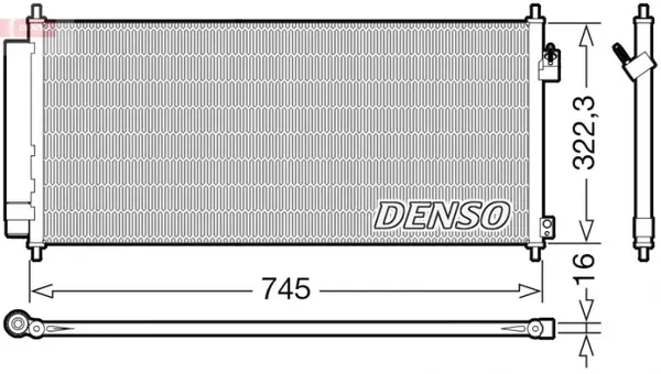 Radiator AC condensator cu uscator potrivit HONDA JAZZ III 1.2 1.3 1.3H 07.08-