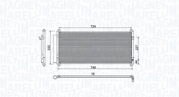 Radiator AC condensator cu uscator potrivit HONDA JAZZ III 1.2 1.3 07.08-