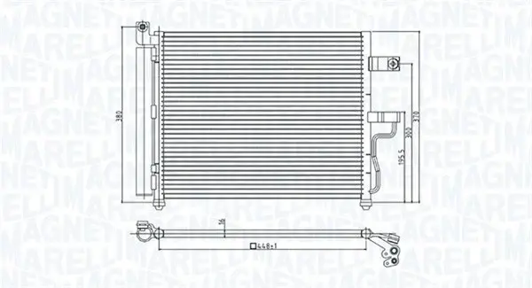 Radiator AC condensator cu uscator potrivit HYUNDAI ACCENT I, ACCENT II 1.3-1.6 10.94-11.05