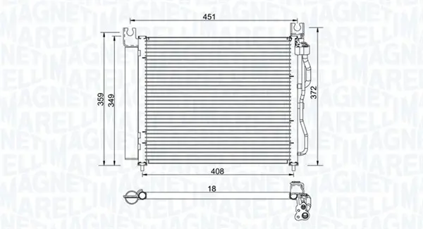 Radiator AC condensator cu uscator potrivit KIA PICANTO I 1.0 1.1 1.1D 04.04-09.11