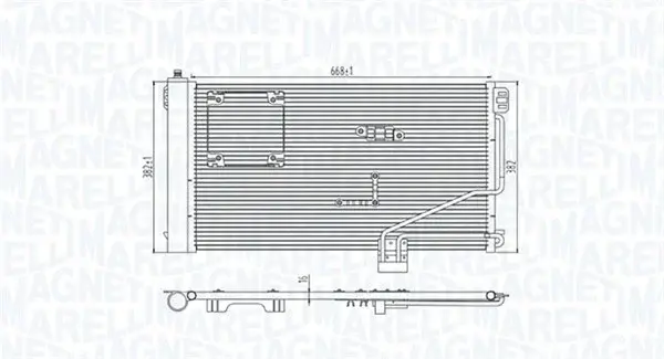 Radiator AC condensator cu uscator potrivit MERCEDES C (CL203), C T-MODEL (S203), C (W203), CLK (C209), SL (R230) 2.2D-5.4 05.00-01.12