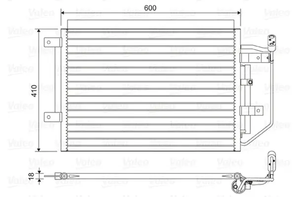 Radiator AC condensator cu uscator potrivit MITSUBISHI COLT CZC VI, COLT VI; SMART FORFOUR, FORTWO 0.7-1.5D 01.04-06.12