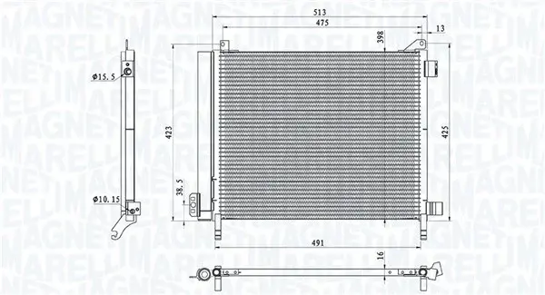 Radiator AC condensator cu uscator potrivit NISSAN MICRA IV 1.2 05.10-09.15