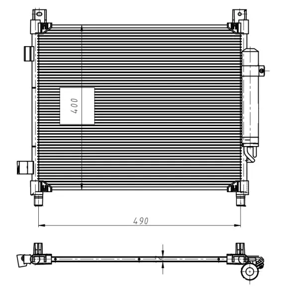 Radiator AC condensator cu uscator potrivit NISSAN NOTE 1.2 06.13-