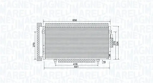 Radiator AC condensator cu uscator potrivit SUBARU FORESTER, IMPREZA 1.5-2.5 01.08-09.13